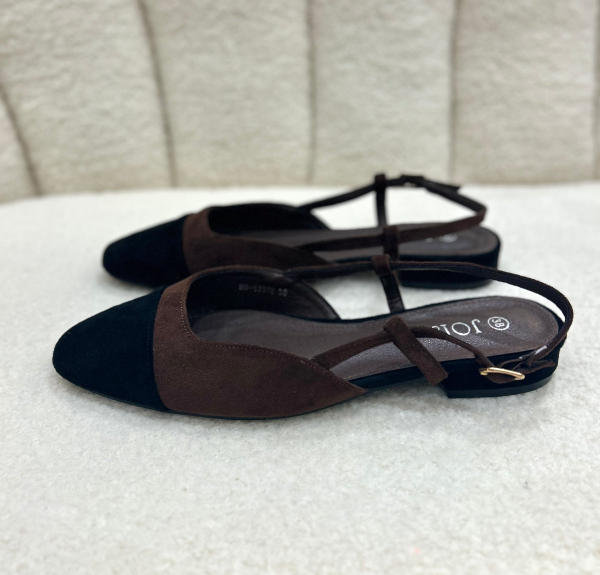 Slingback marron noir