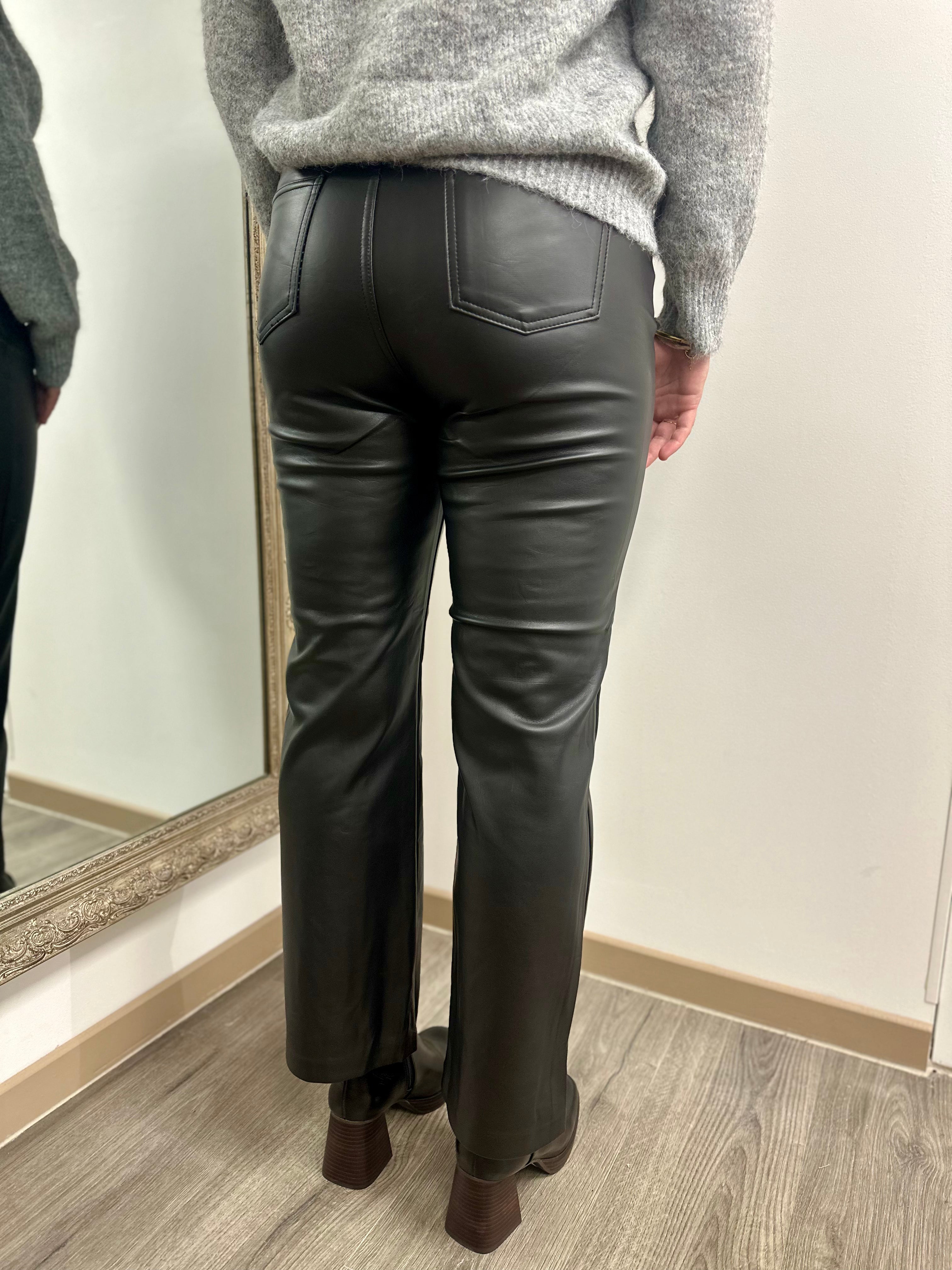 Pantalon simili noir