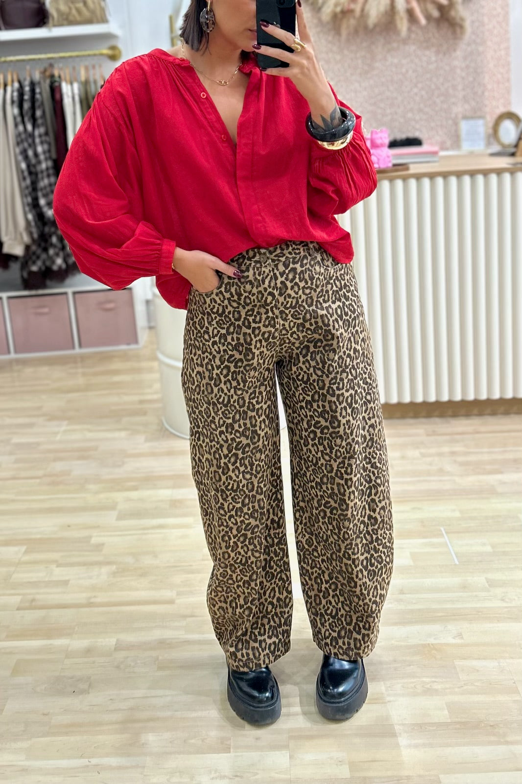 Blouse rouge GORGIA