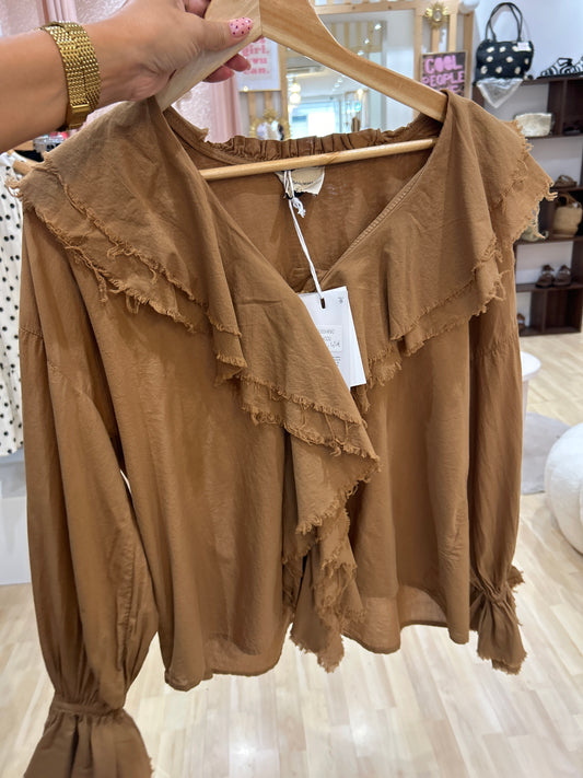 blouse camel