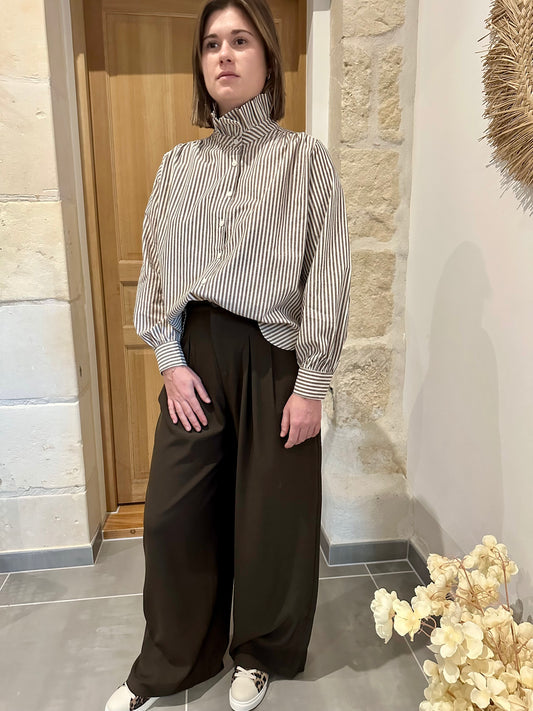 Chemise MIA chocolat