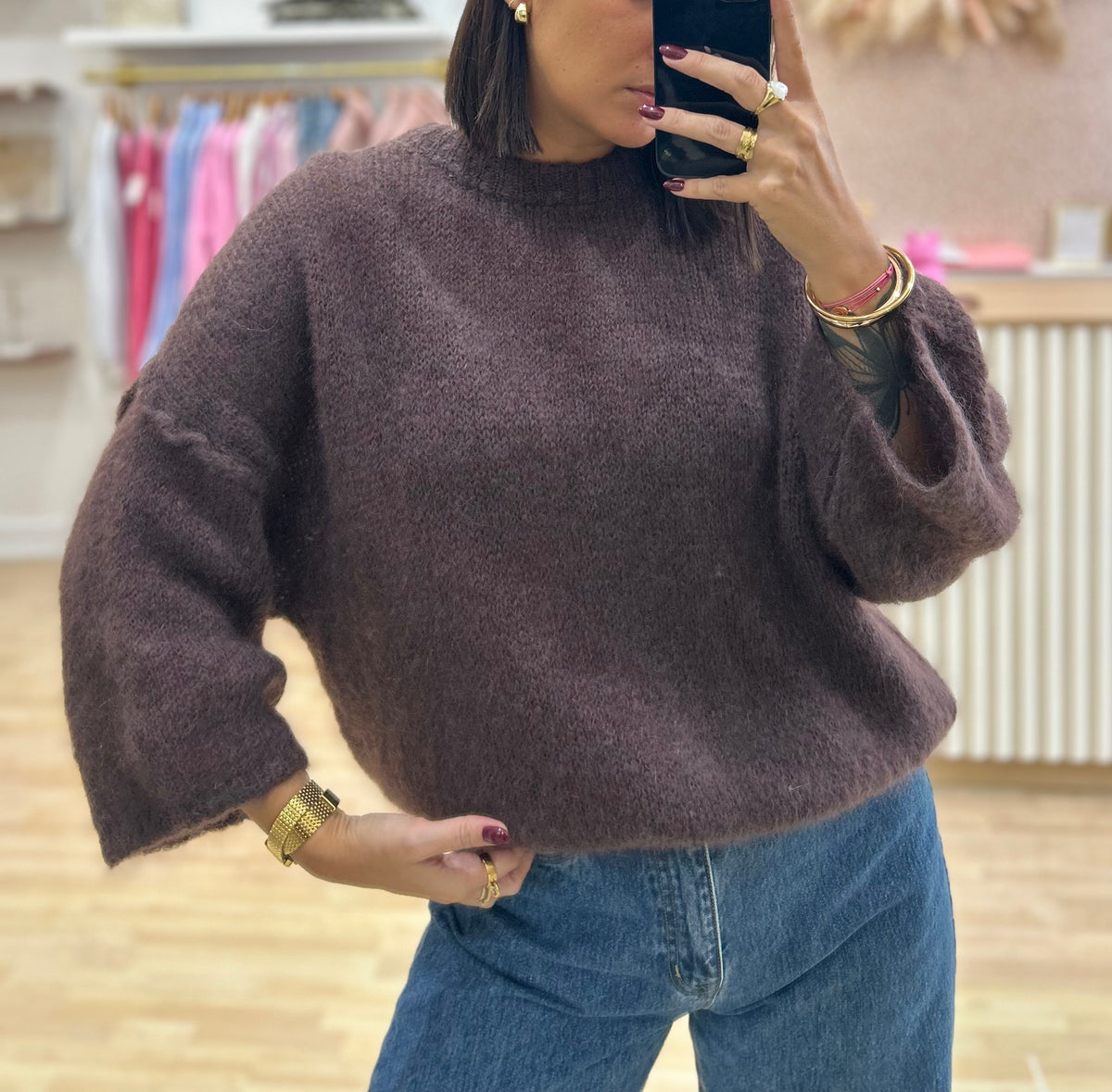 Pull ANA chocolat