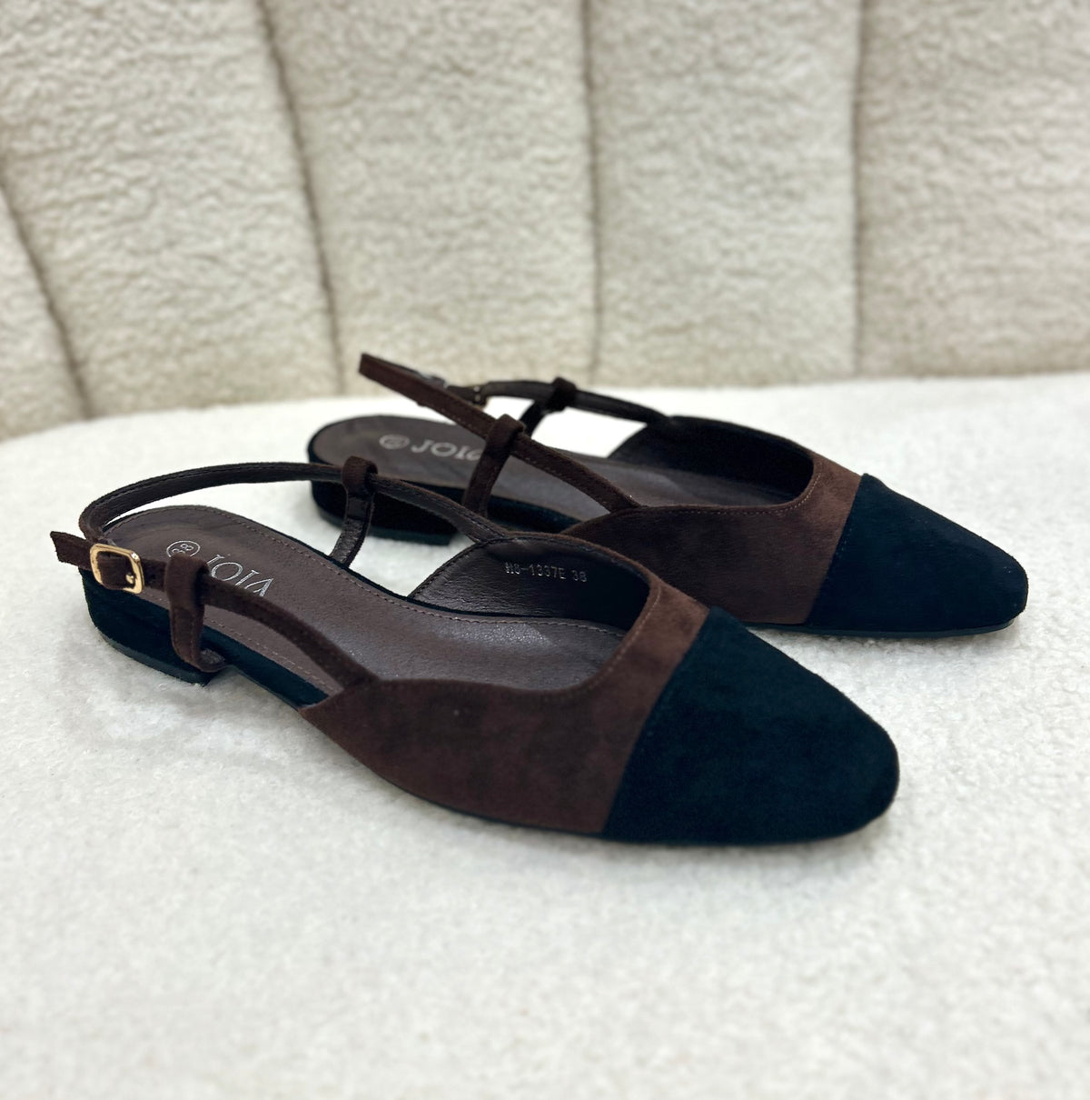 Slingback marron noir