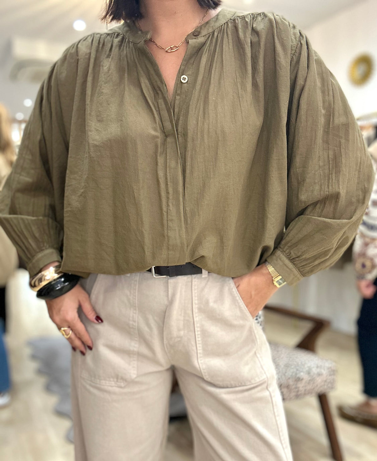 Blouse kaki GORGIA